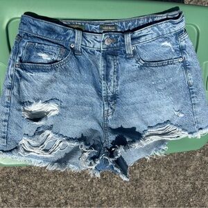 Distressed Blue Denim Shorts WILD FABLE size 10